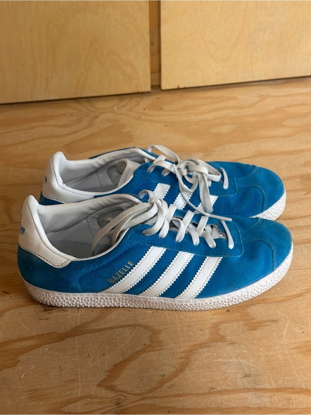 adidas Suede Sneakers in Bright Teal and White